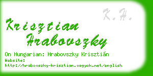 krisztian hrabovszky business card