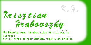 krisztian hrabovszky business card